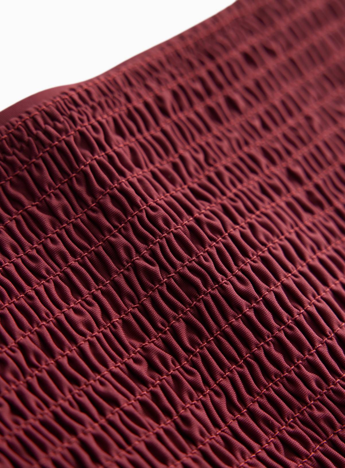 Berry Red Shirred High Leg Tankini Bottoms 18 - Image 3